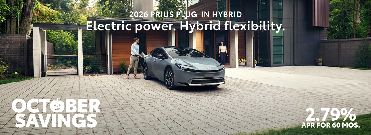 Drive home a new 2026 Prius Plug-in Hybrid and get 2.79% APR for 60 months.