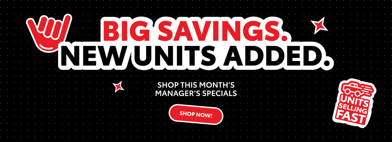 Save big on select Toyota vehicles with our Manager’s Specials