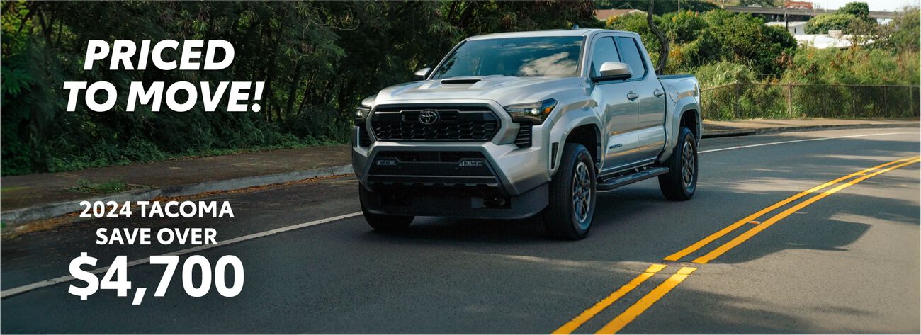 Priced to move! Save over $4,700 on a new 2024 Tacoma.