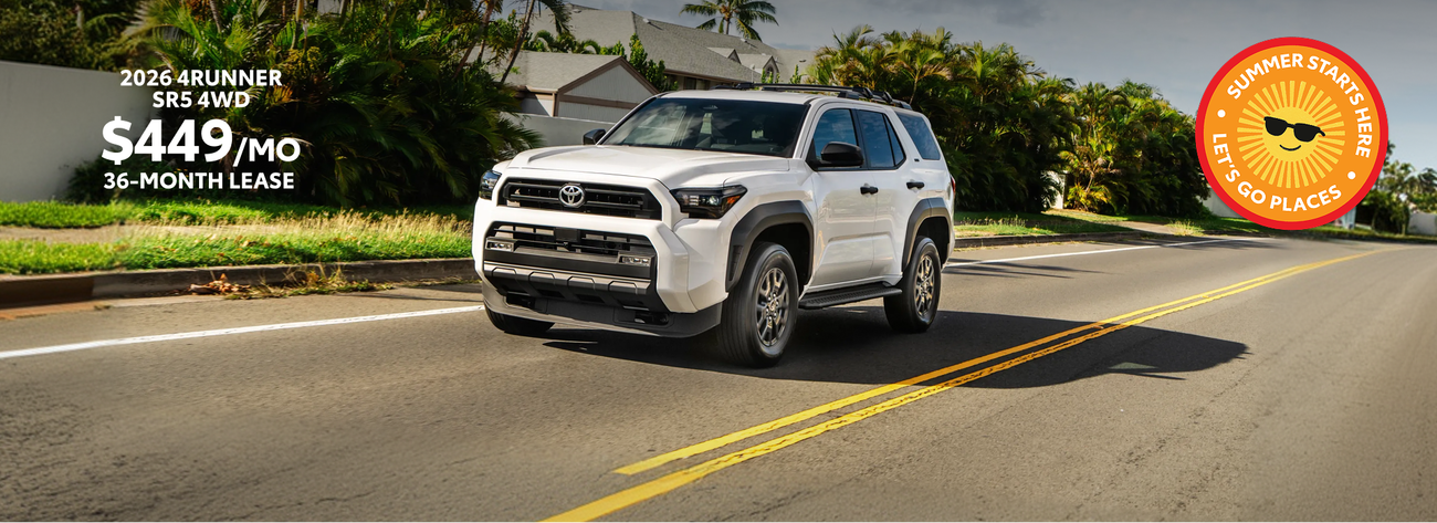 2026 4Runner SR5 4WD. Shop our $449/mo 36 month lease.