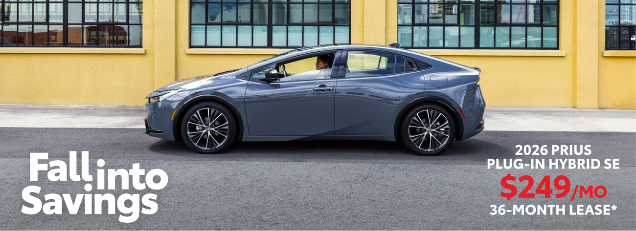 Lease a new 2026 Prius Plug-in Hybrid SE for only $249/month. 