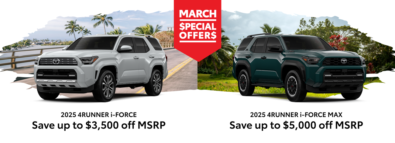 Save big on a new 2025 4Runner or 4Runner i-FORCE MAX