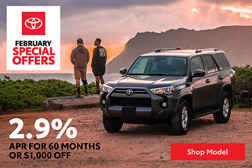 February Special Offers - Select 2023 models 2.9% APR for 60 months or $1,000 off