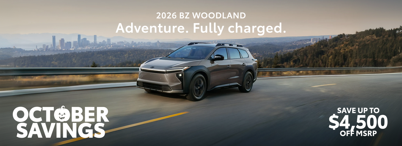 2026 bZ Woodland. Save up to $4,500 off MSRP.