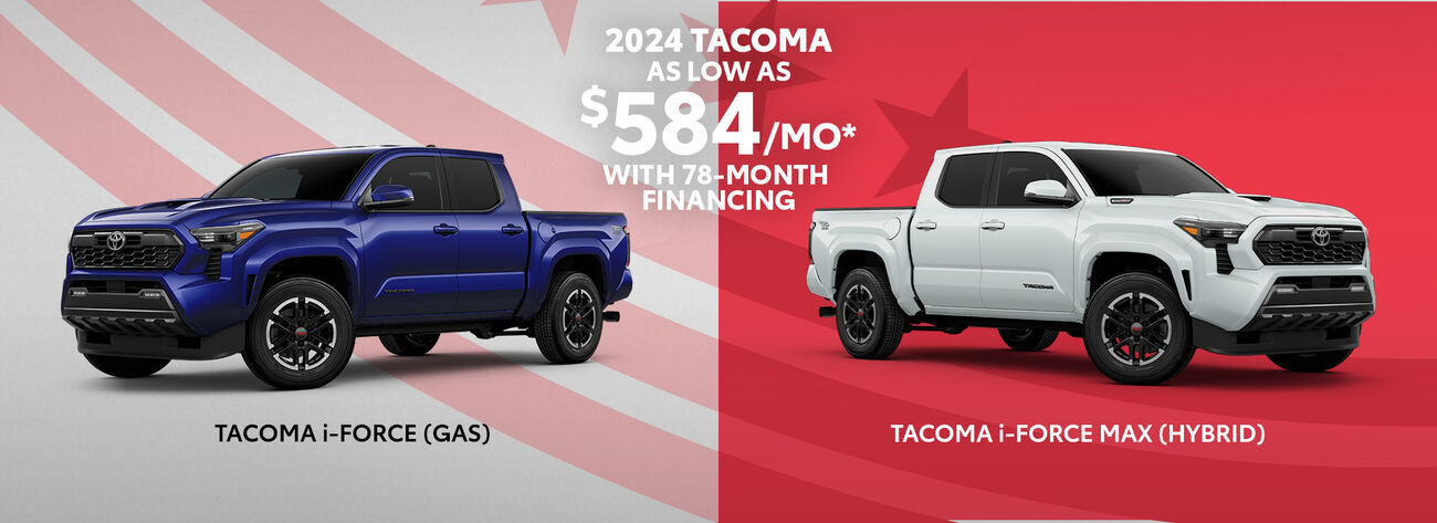 Get a new 2024 Tacoma for only $584/month with 78-month financing.