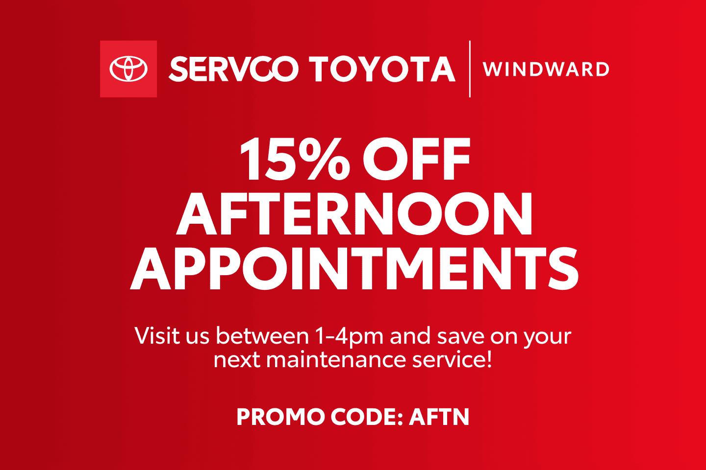 Afternoon Maintenance Special